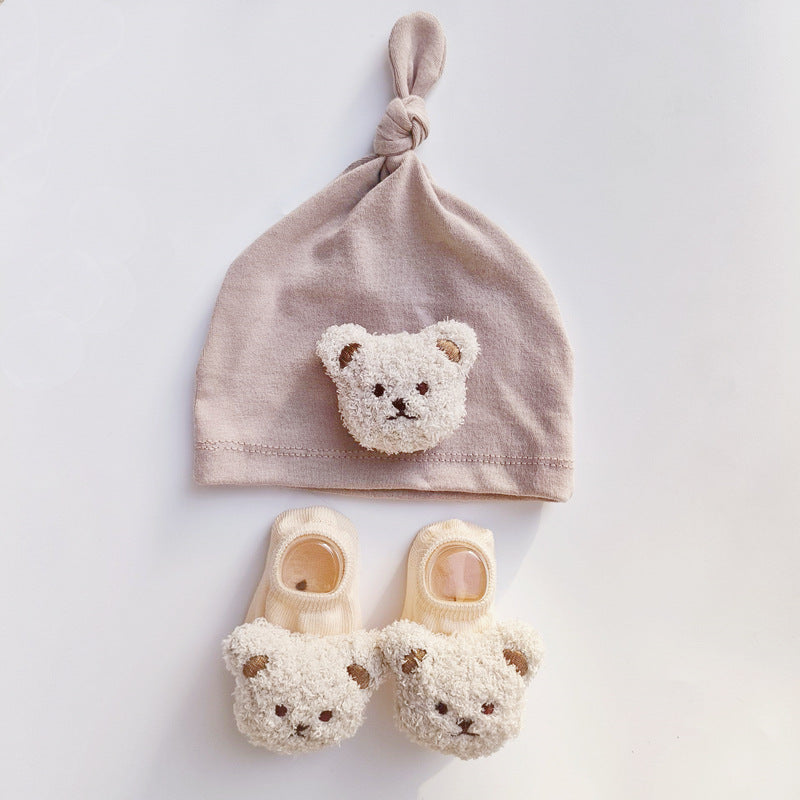 Bébés de printemps garçons et filles chaussons chapeau costume