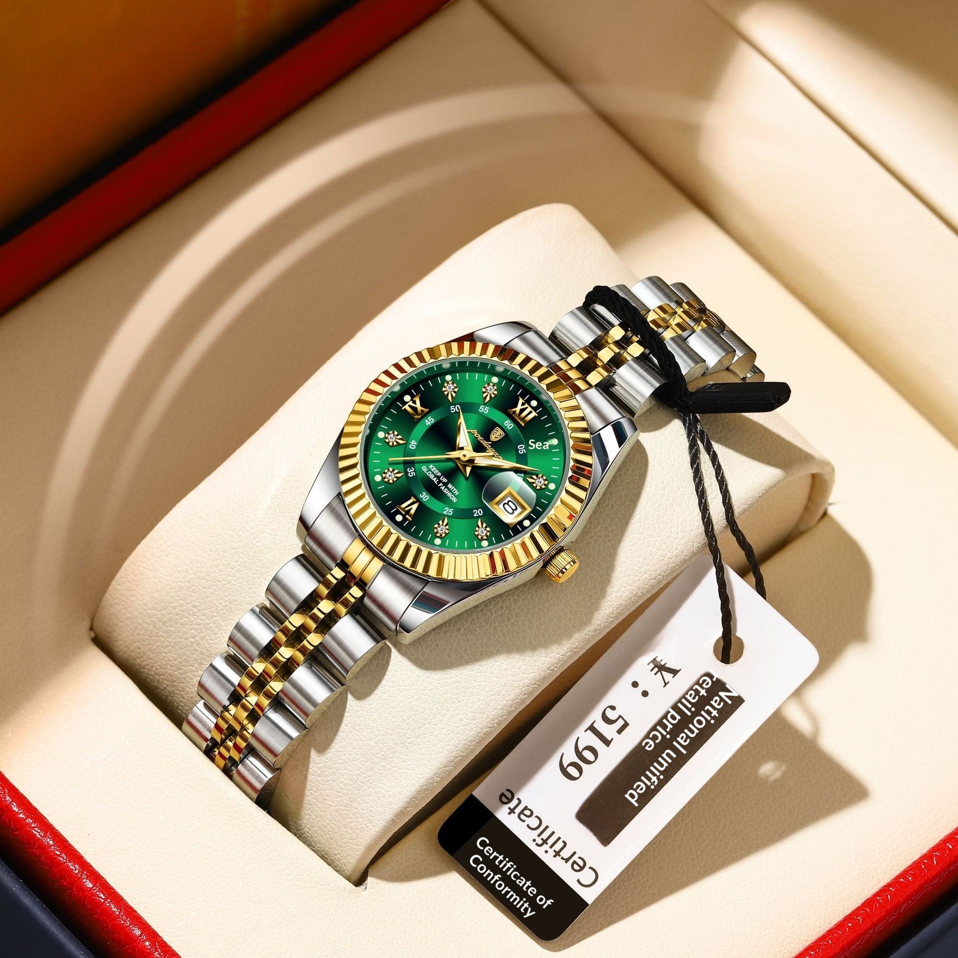 Élégante montre minimaliste et en alliage personnalisé pour les femmes