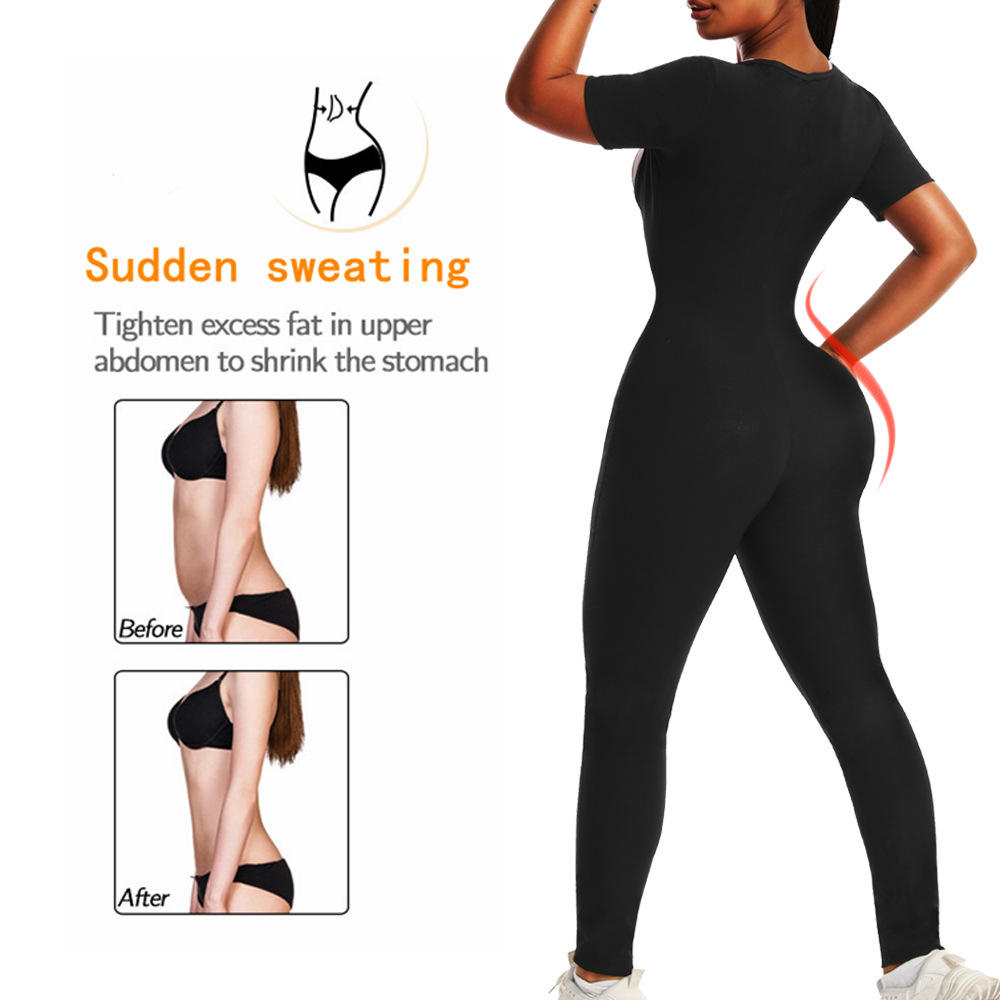 Maillot de saut à manches courtes Sauna pour femme
