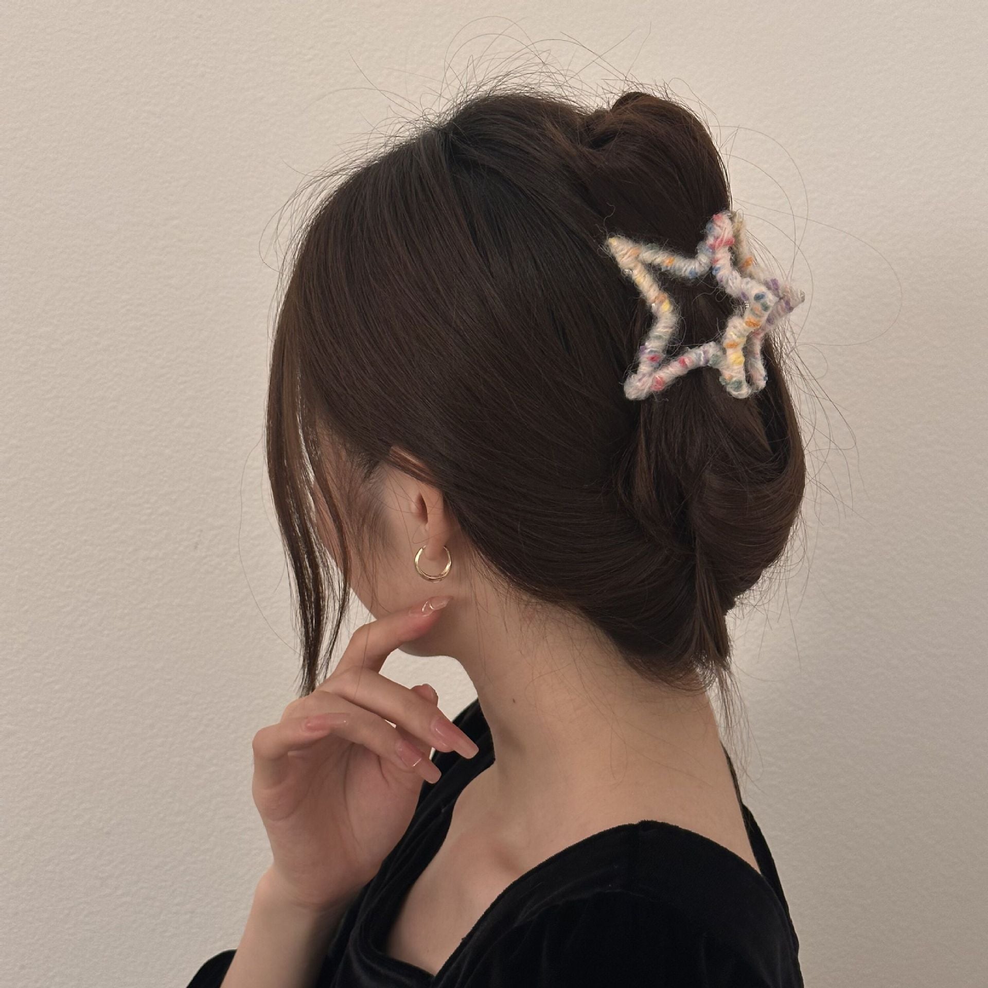 Five-pointed Star Grip Back Head Barrettes Dames