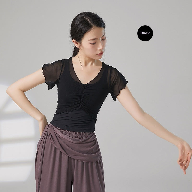 Pratique de danse classique à manches courtes pour femmes