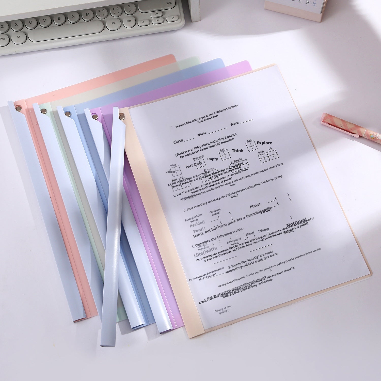 Barre tournante dossier-couleur mixte-pp-5 pièces