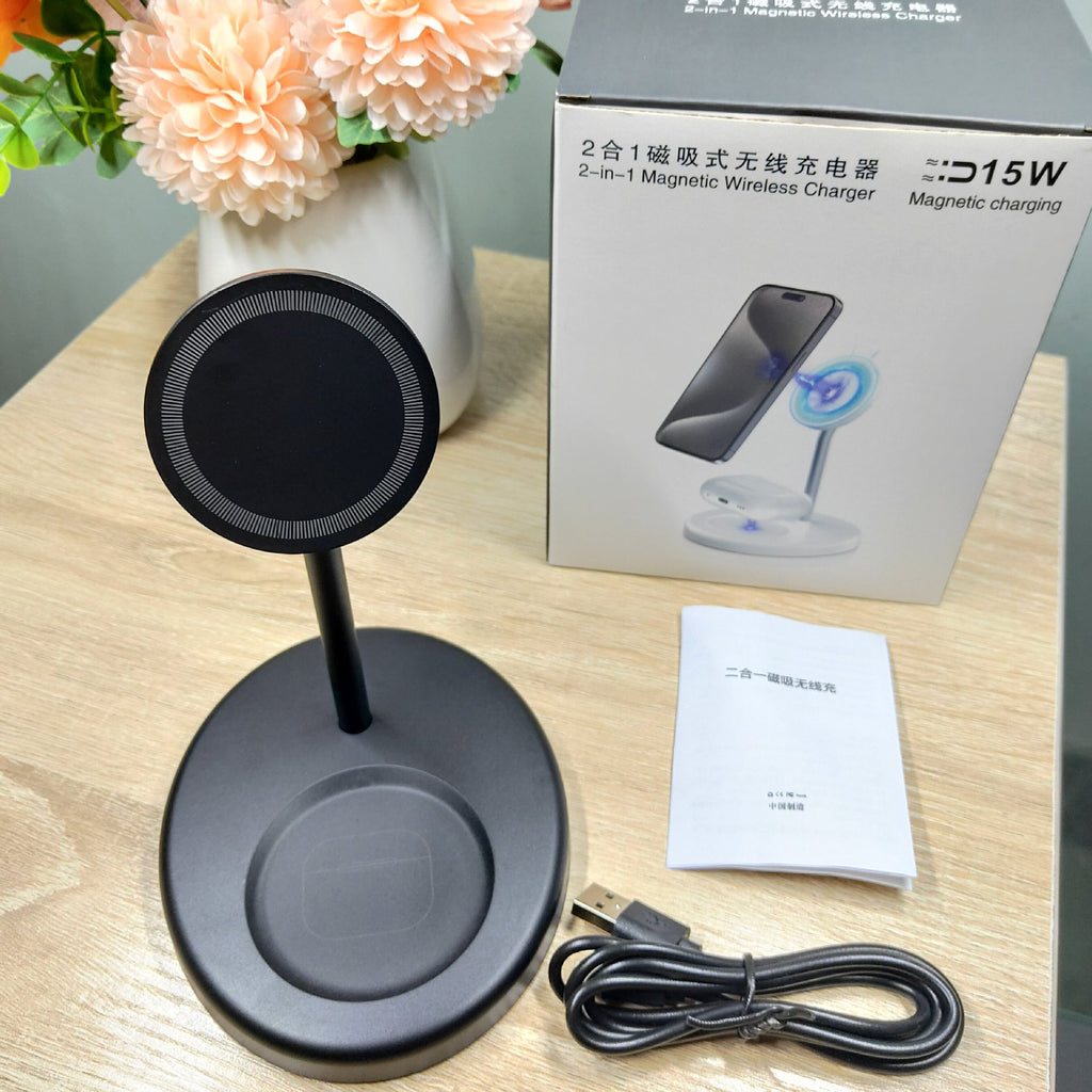 Chargeur sans fil vertical 30W charge rapide avec trou de refroidissement pas chaud