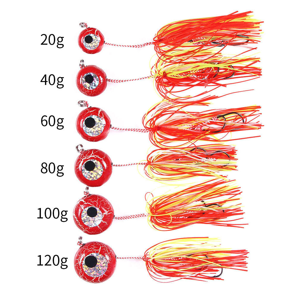 Lead Sinker Multi-color Big Head Lead Bait 80g Sea Fishing Crochet Lead Head Lure