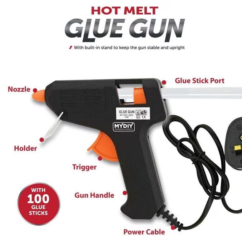 Melt Gun de colle électrique Trigger adhésif Hobby Craft bricolage bâtons de colle gratuit