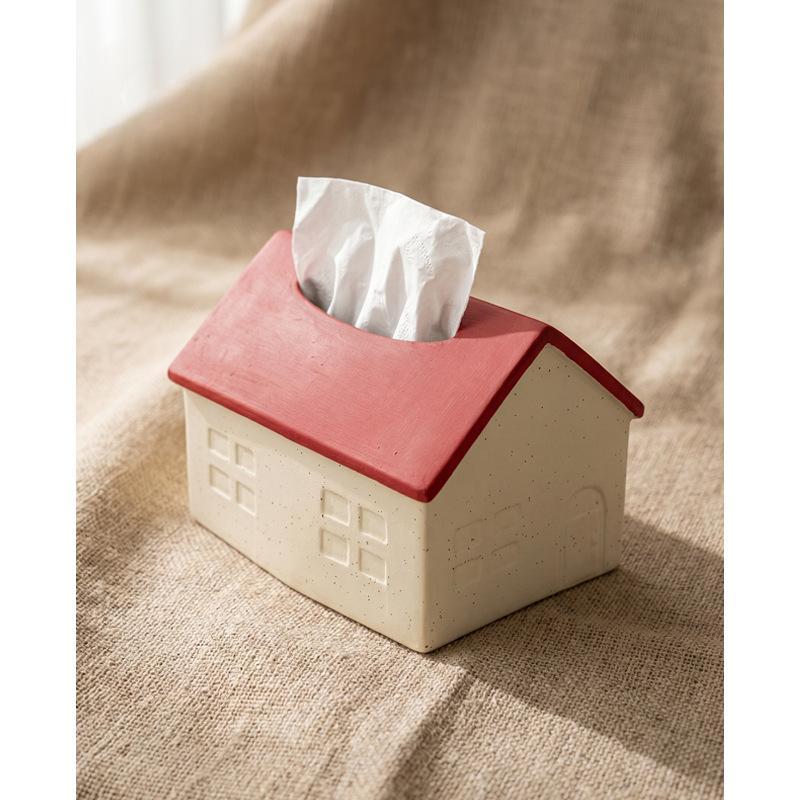 Objet décoratif peint à la main salon et salle de bains Tissue Box