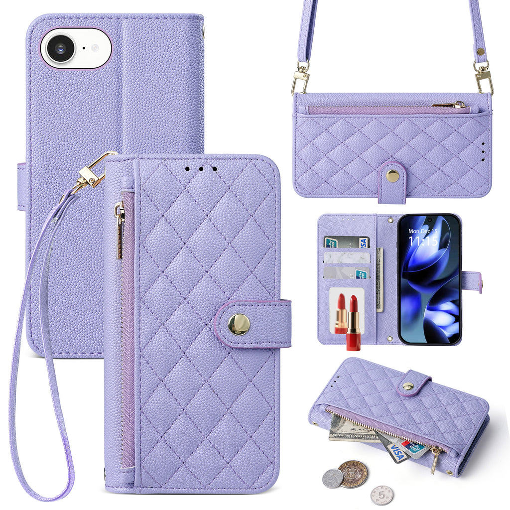 Sac de téléphone à fermeture éclair Crossbody Lanyard