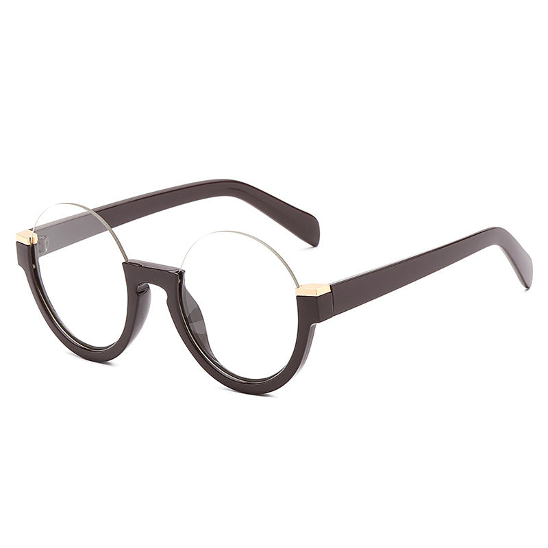 Lunettes de soleil tendance semi-imprimées avec protection contre la lumière bleue
