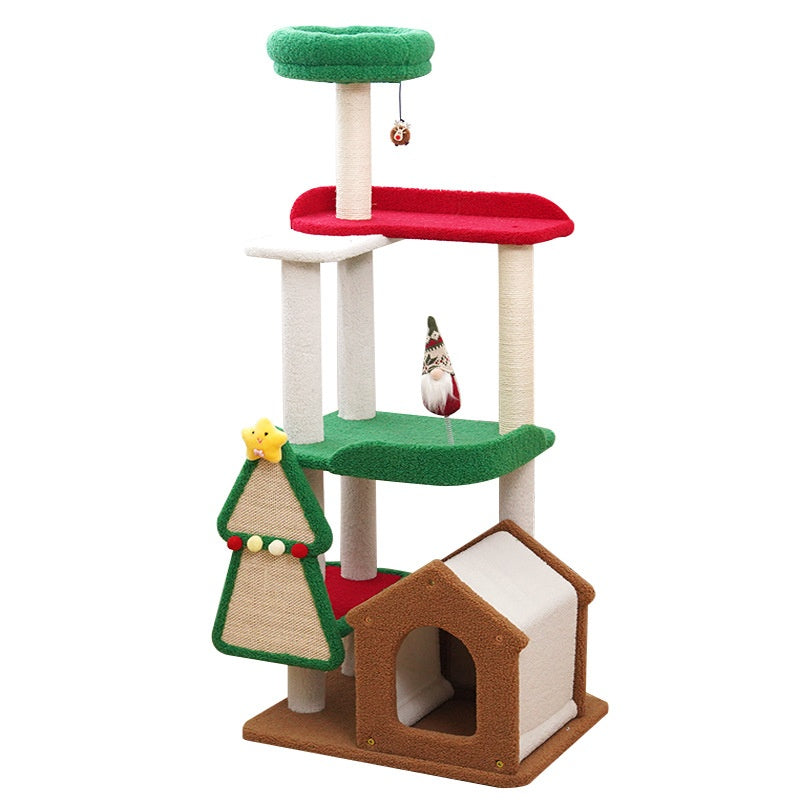 Arbre de chat Sisal à thème de Noël