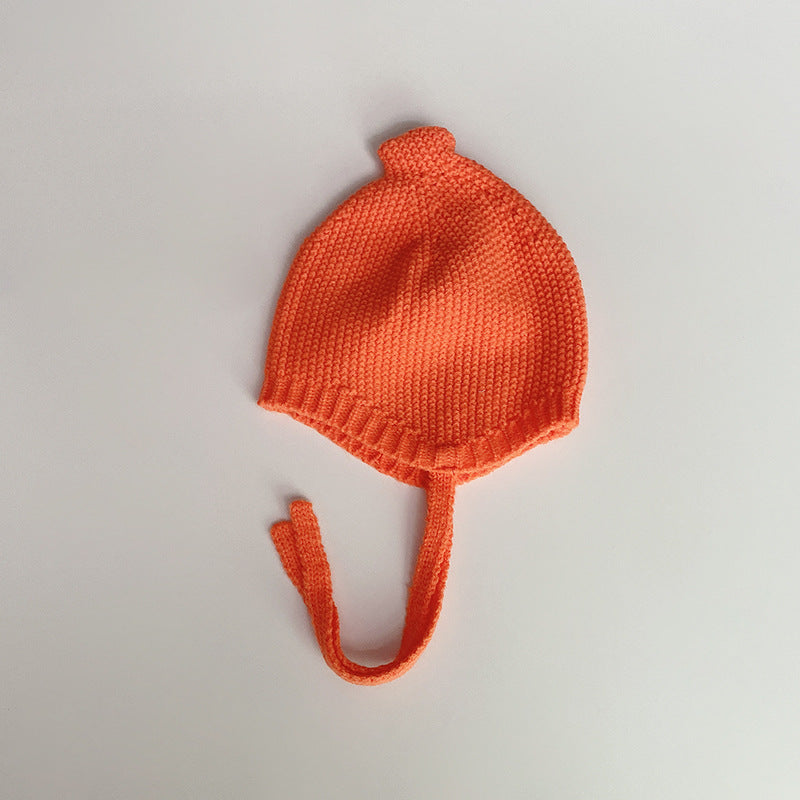Automne hiver style coréen Solide-couleur chapeau bébé avec Conseil en forme de sucette
