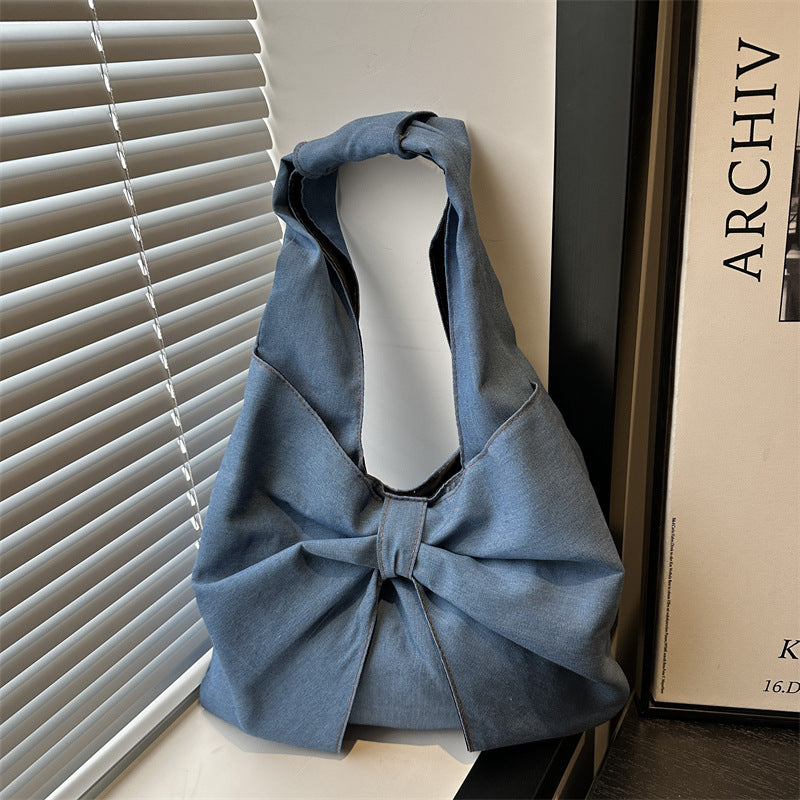 Denim Commuter Bag Grande Capacité Tendance Et design élégant à simple épaule