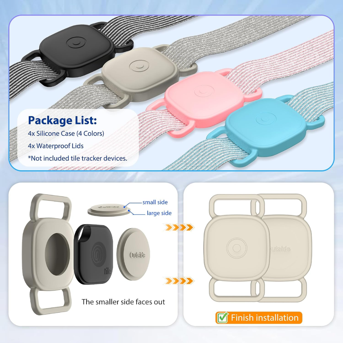 Tile Mate Compatible Pet Collar Tracker