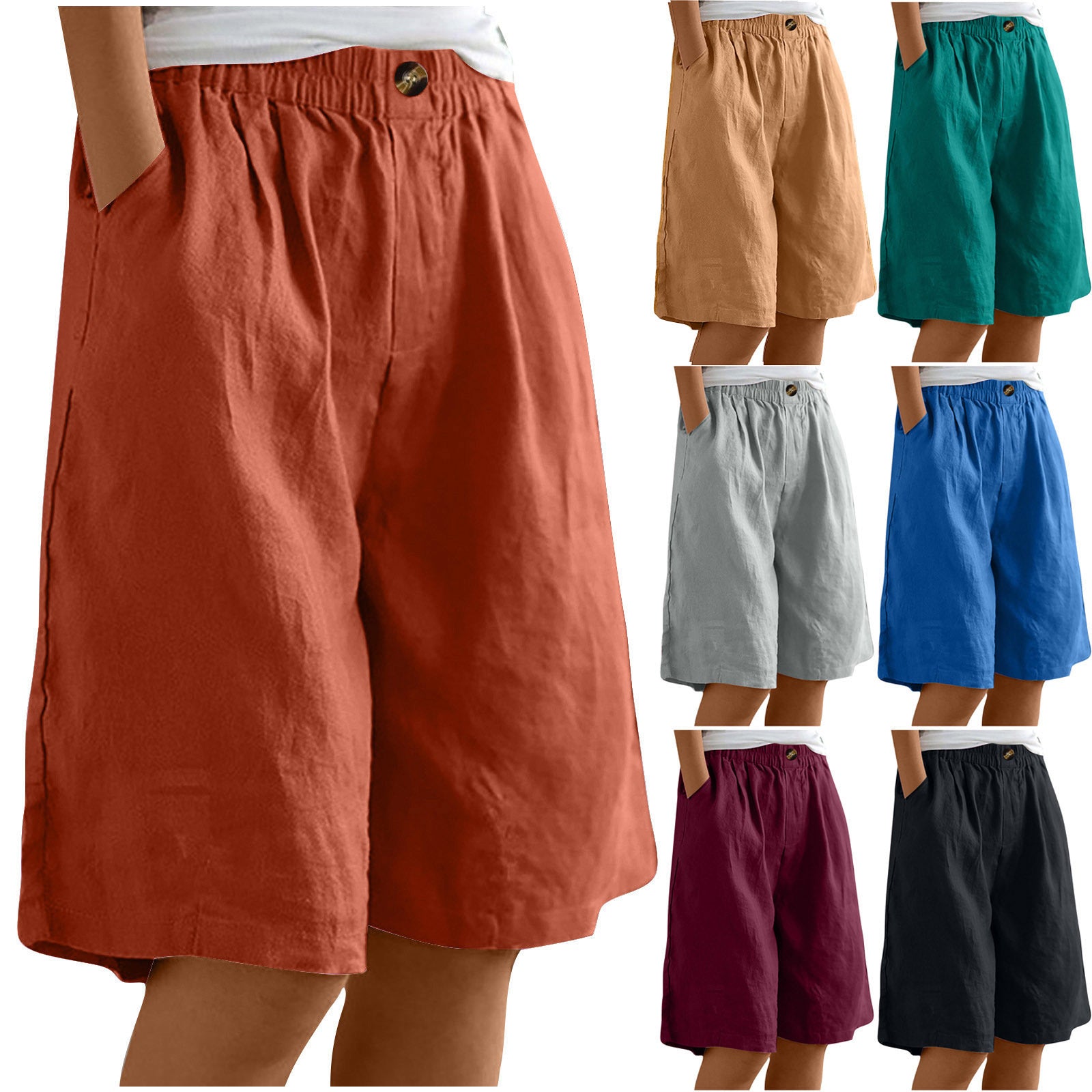 Pantalon casual européen et américain pour femmes avec une coupe simple en coton Et