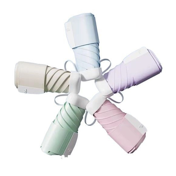 Parapluie de poche à pliage portatif à double usage anti-UV