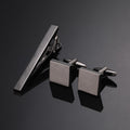 Clip en or argent noir Croix carré brossé