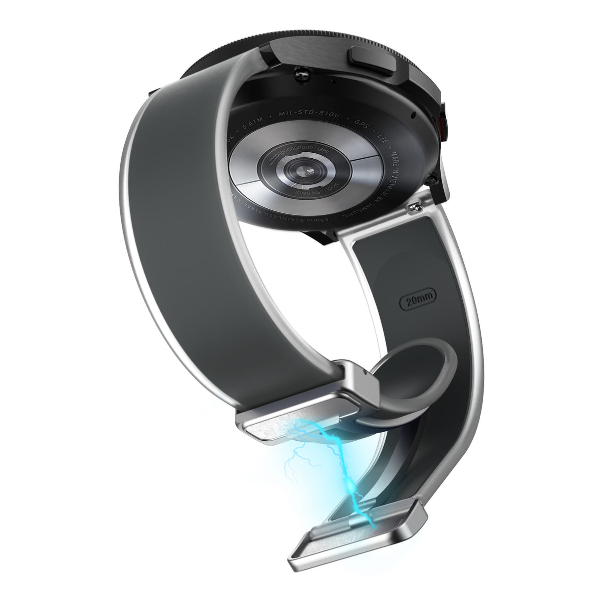 Bracelet en silicone transparent pliant magnétique universel