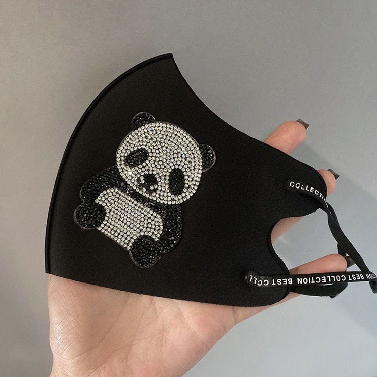 Strass Smiley Butterfly Pattern Bloc solaire et masque anti-poussière