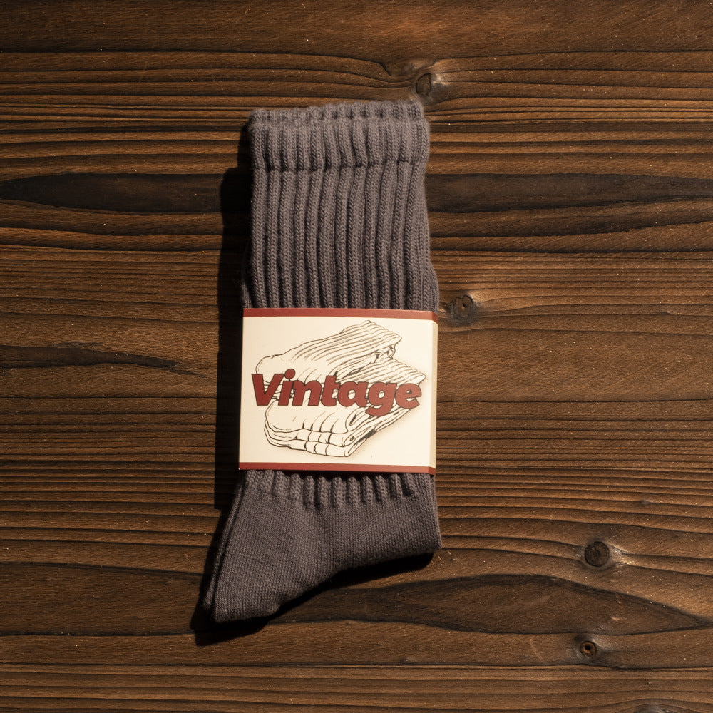 Chaussettes longues américaines Retro style japonais pour homme