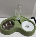 Alimentation au sol-moyen-avec bol-matcha vert-PP+ plastique + fer-1 pièce