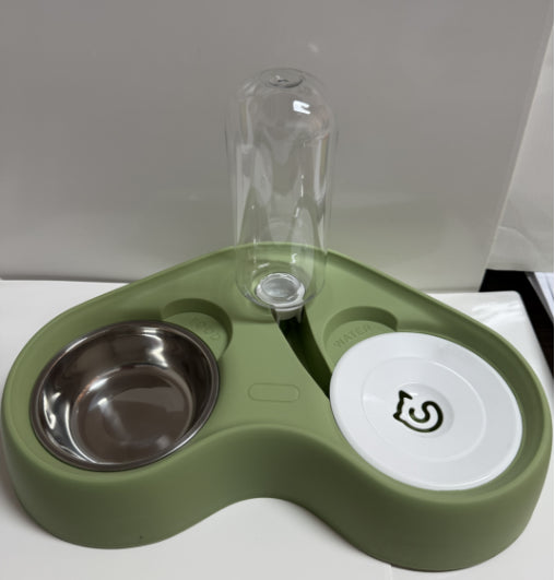Alimentation au sol-moyen-avec bol-matcha vert-PP+ plastique + fer-1 pièce