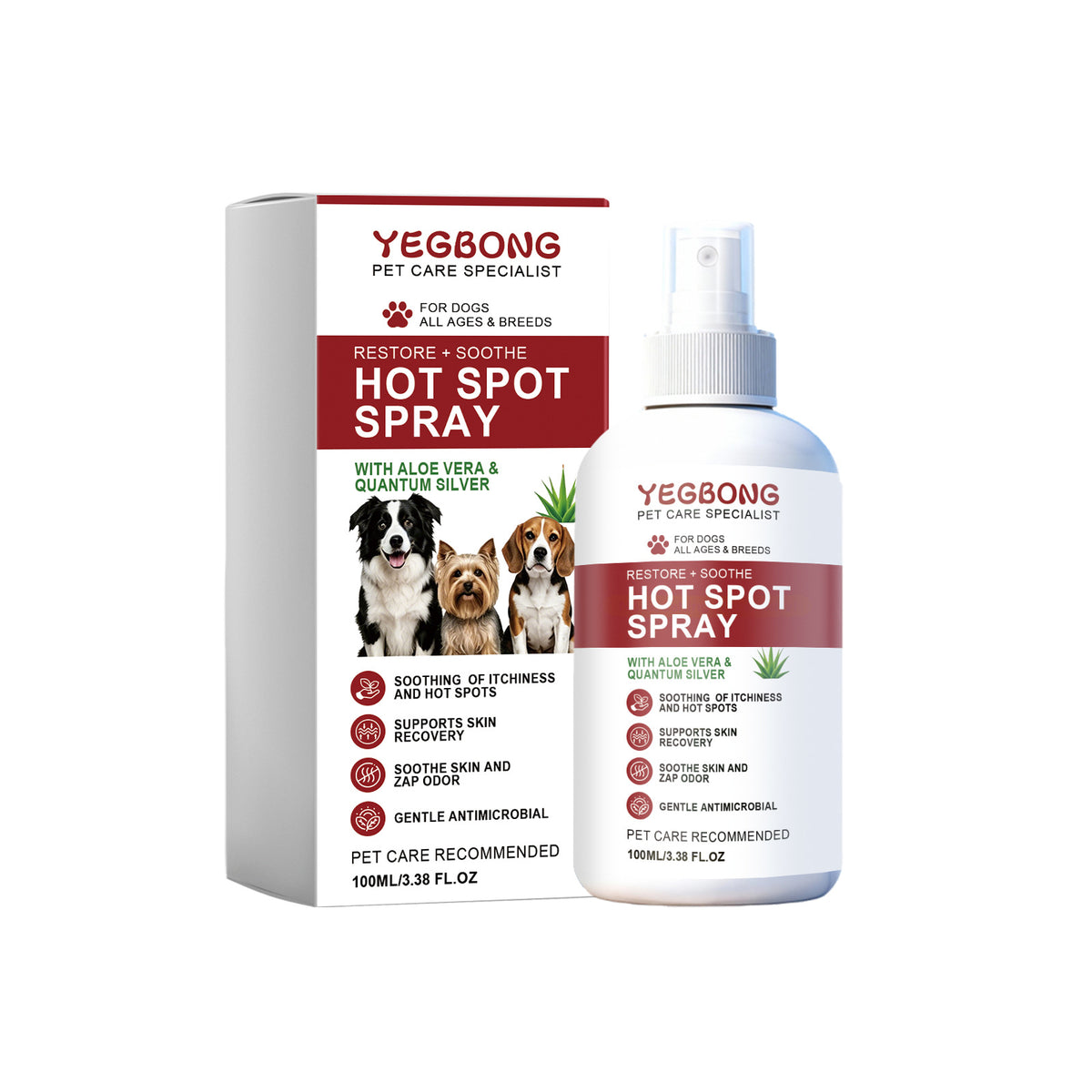 Eggbong Pet Skin Spray soin doux pour les chats et la peau des chiens