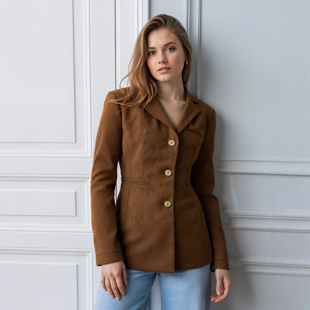 Manteau à manches longues à bouton français