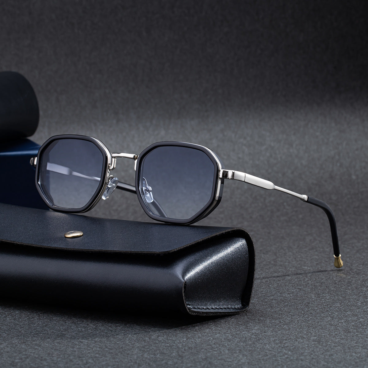 Lunettes de soleil européennes et américaines Fashion Square Frame