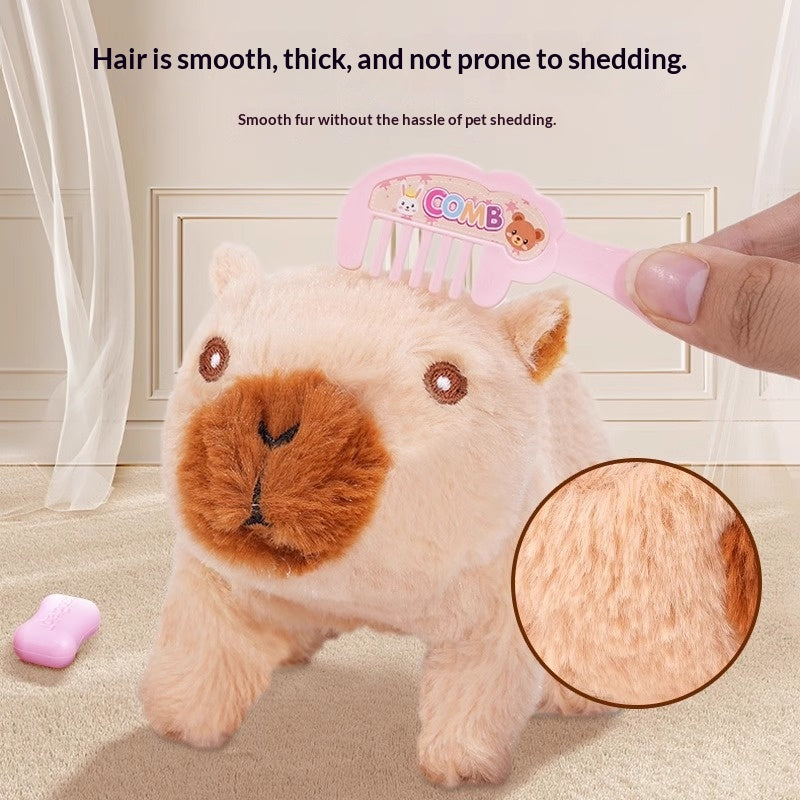 Jouet de poupée Capybara électrique pour enfants marchant et parlant en peluche