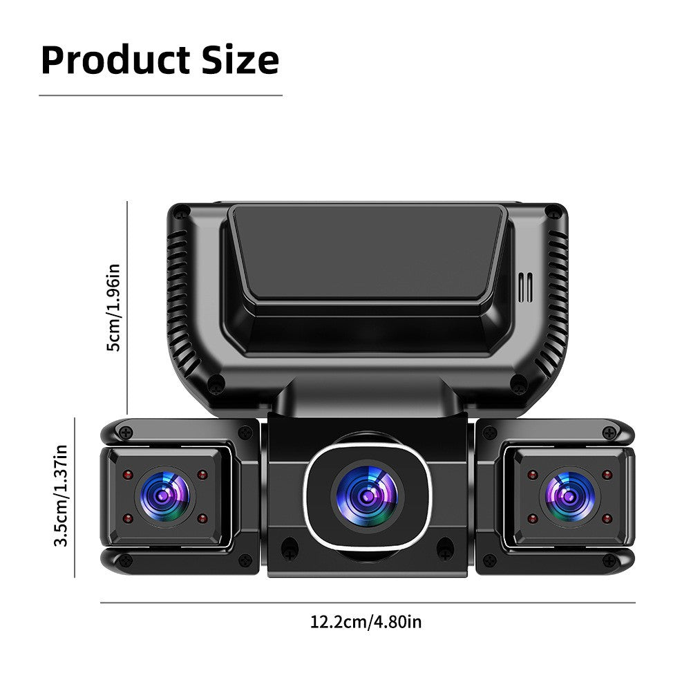 5G WiFi Dash Cam 4 Channel 360 Front Rear Interior DashCam