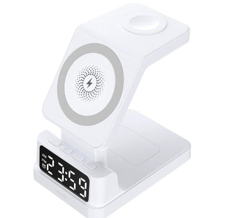 Chargeur magnétique sans fil 3-en-un 15W avec horloge