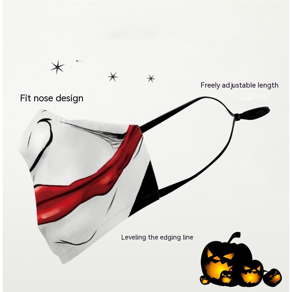 Impression numérique Clown Halloween Funny Horror Double couche Masque de poussière