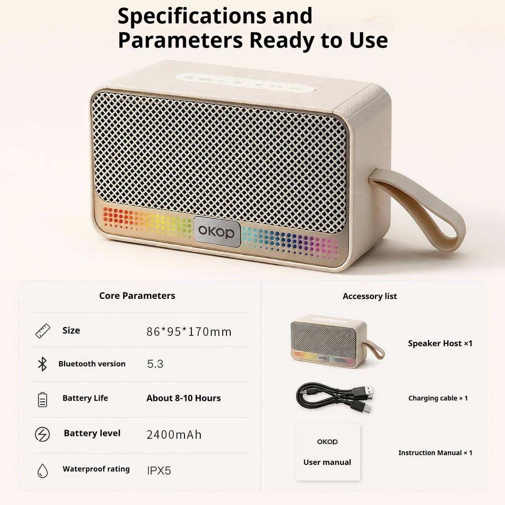 KP-872 Best-Selling Portable Outdoor Bluetooth Speaker Handheld Heavy Bass TF Fente de carte Su