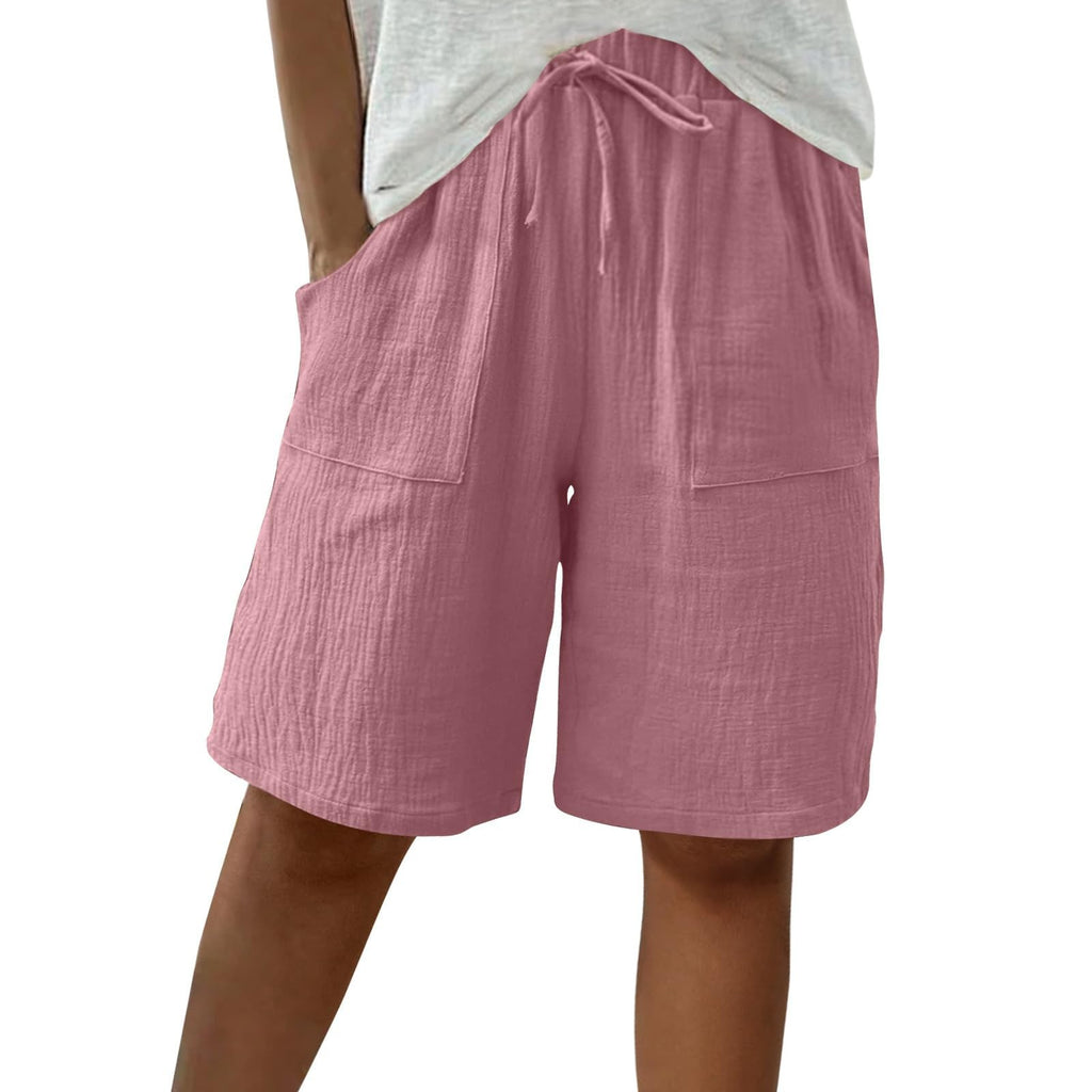 Short en coton lin