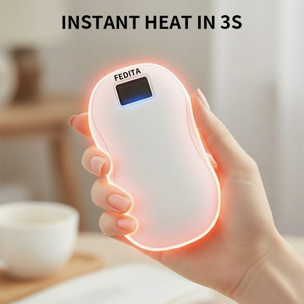 Grande capacité de chauffage double face affichage numérique USB charge Portable Warmer main