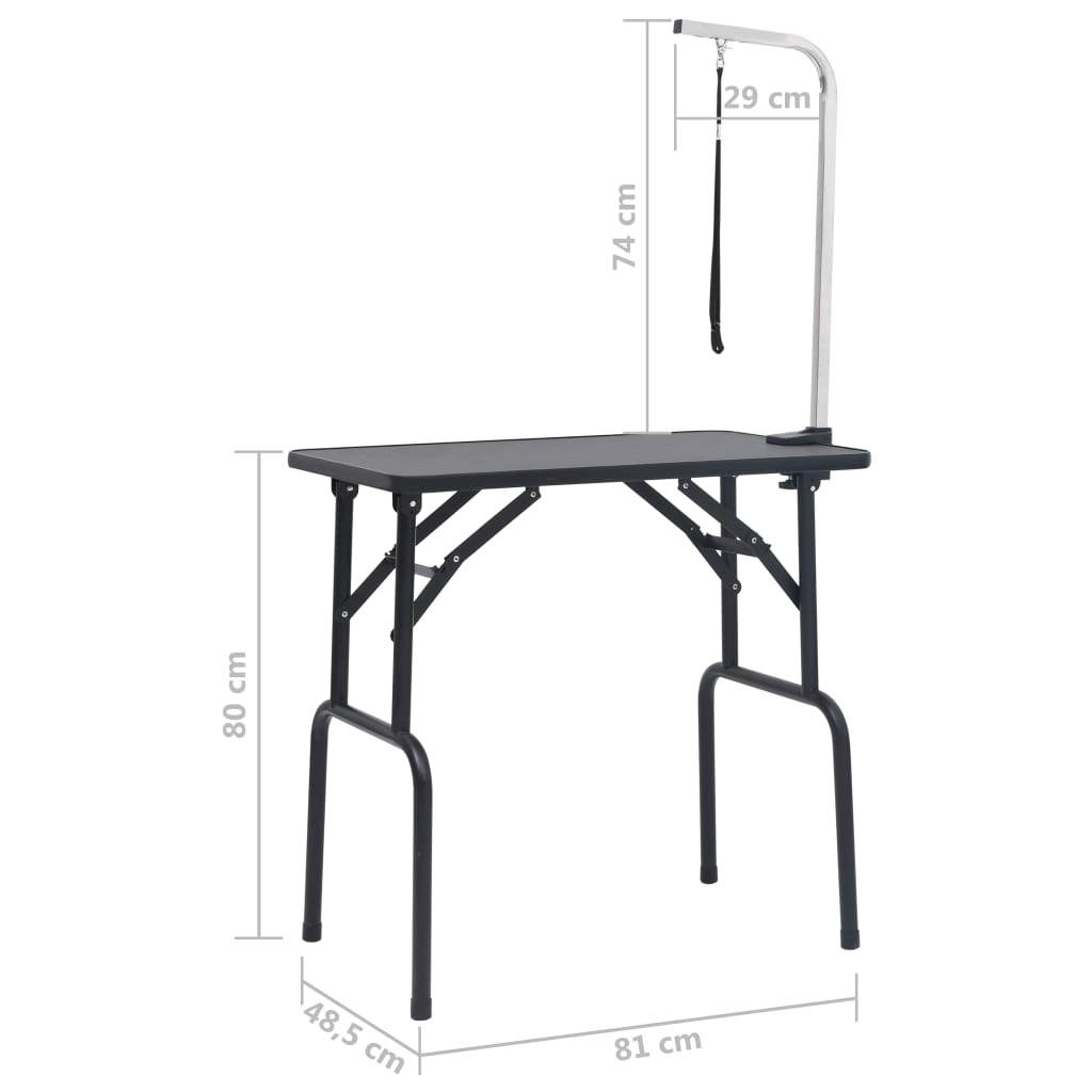 Table de grooming réglable pour chiens avec 1 boucle