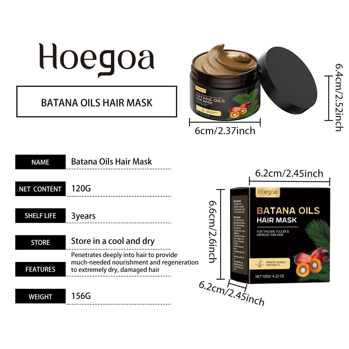 Masque de conditionnement capillaire HOEGOA Batana