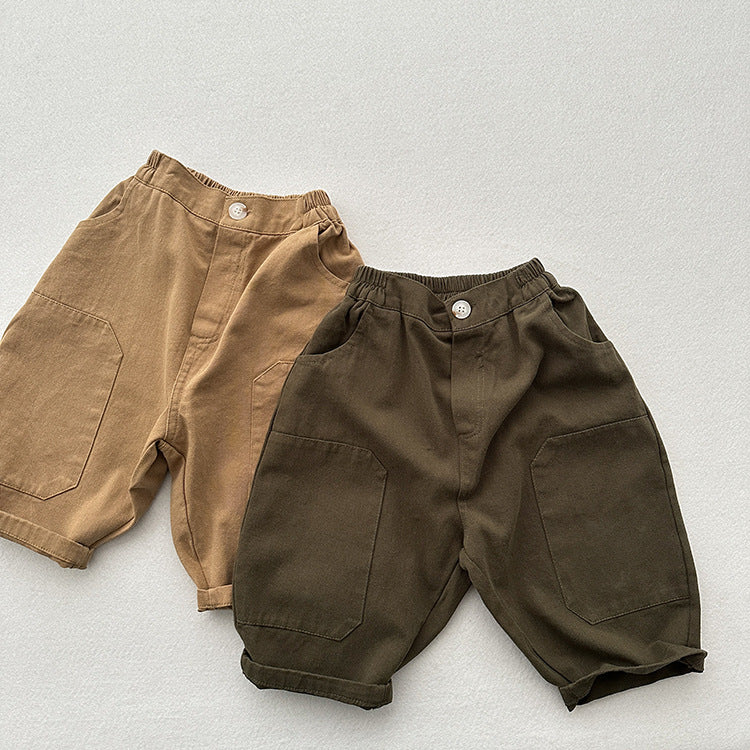 Ligne de pression Pantalons Baggy Lavés Patch Vintage Croped Pantalons Casual