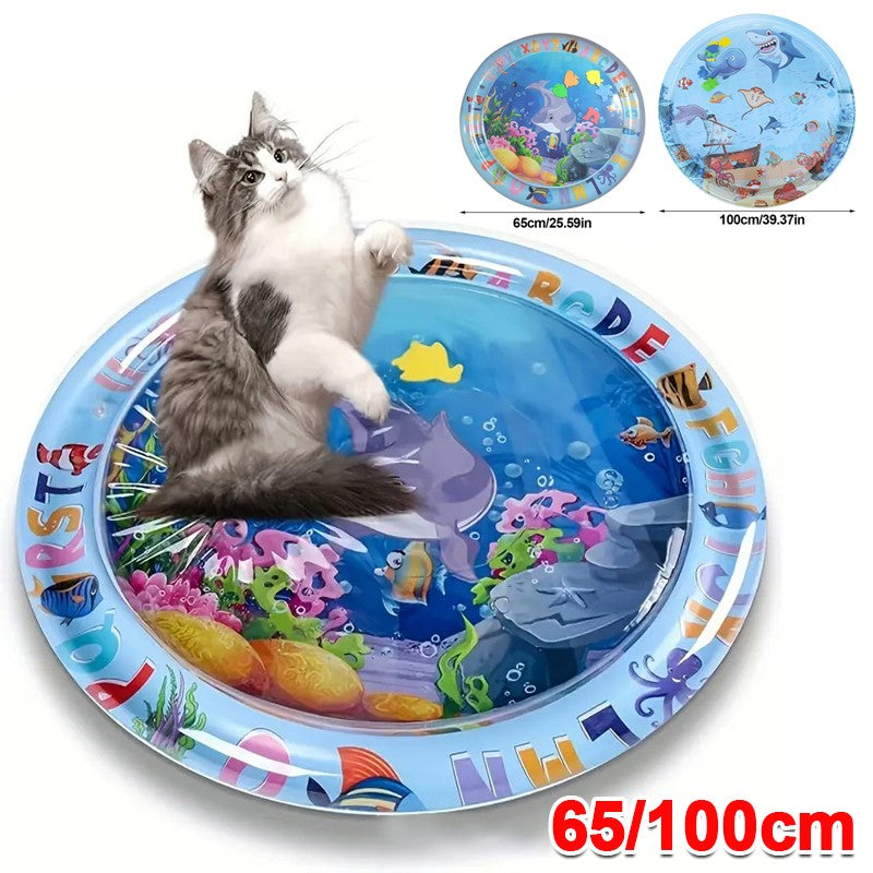 Cat Dog Water Play Mat Cat Dog Cooling Mats Thickened Cats Dogs Water Bed Toy