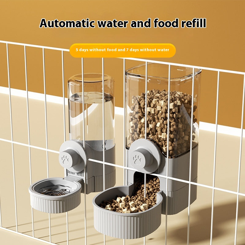 Suspension Cage Dog Basin Cat Bowl Automatic Pet Feeder