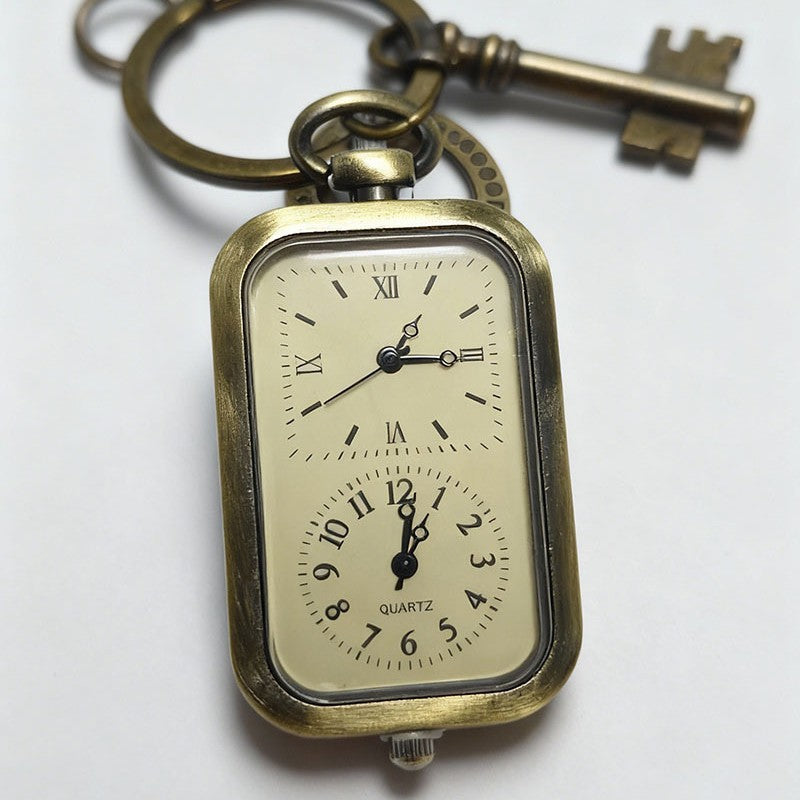 Montre de poche porte-clés tissée à la main