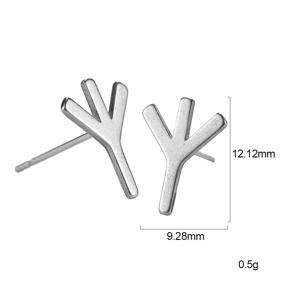 Boucles d'oreilles Nordic Rune en acier inoxydable