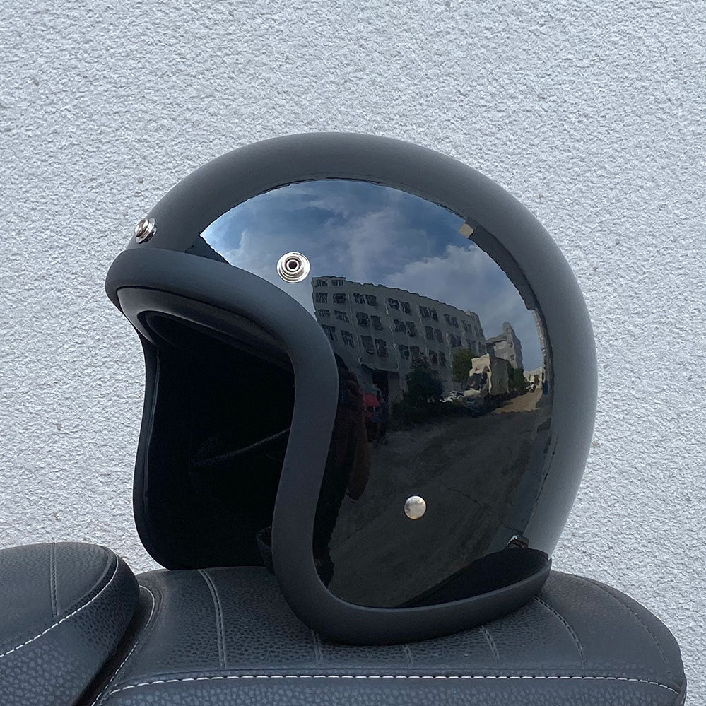 Casque Half Casque Retro Casque de moto FRP