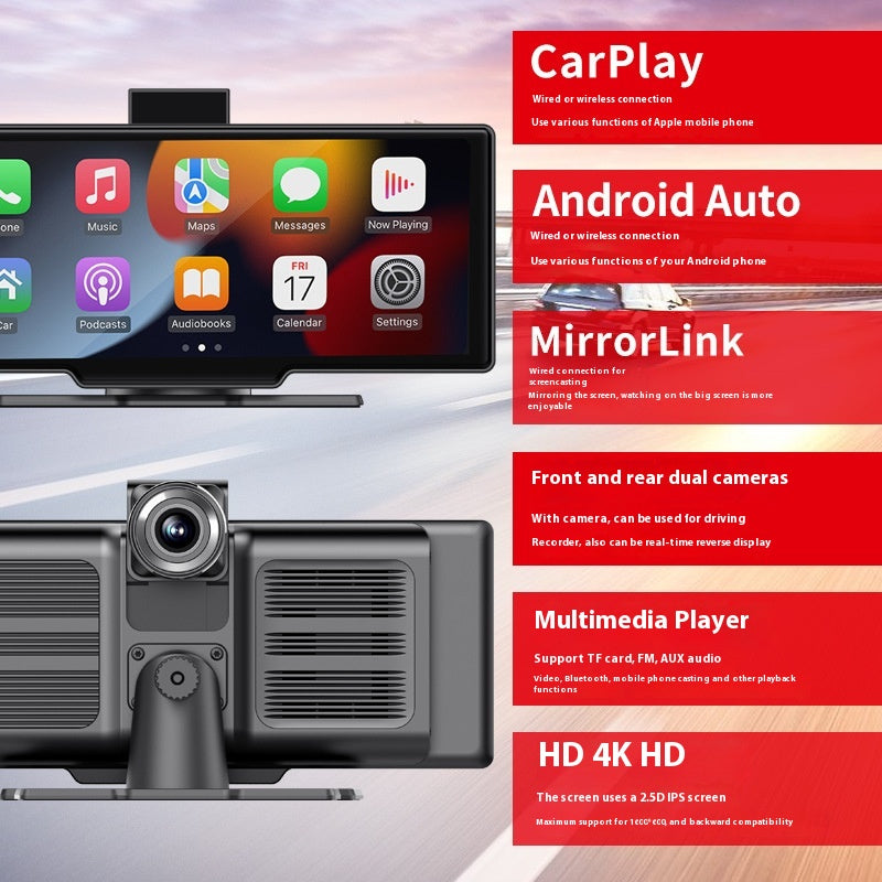 1026 pouces sans fil Carplay Recorder Multimedia Car