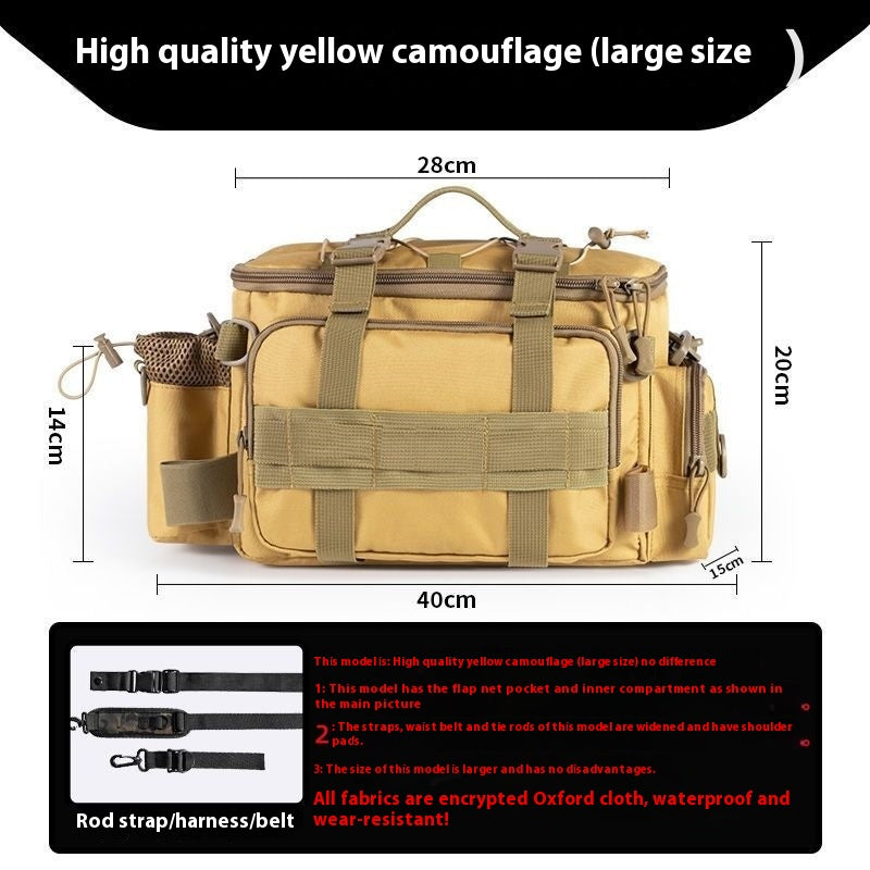 Équipement de pêche Luya Crossbody Sac de rangement multifonctionnel
