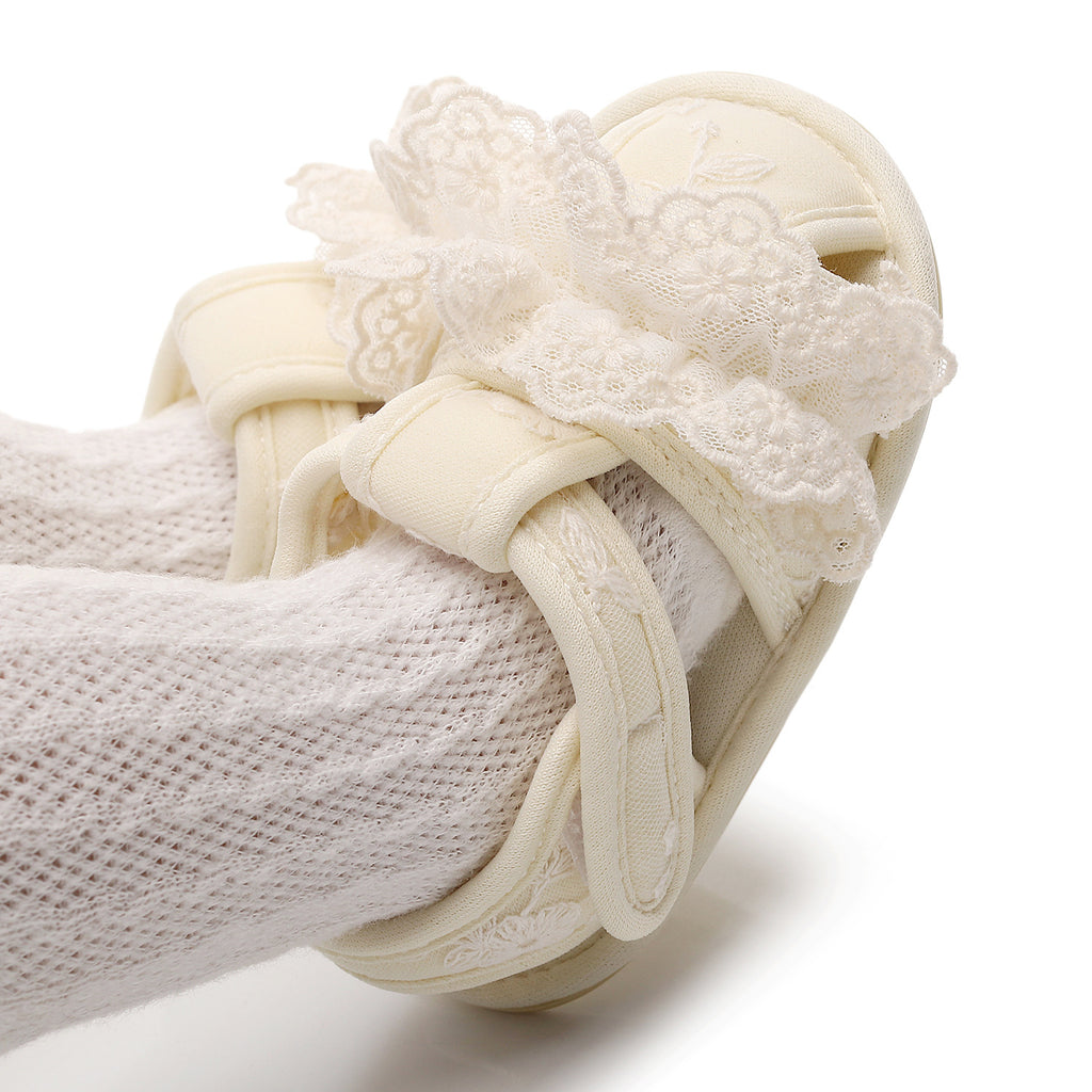 Bébé Anti-give A Kick Chaussures pour tout-petits Sandales Dentelle Bow