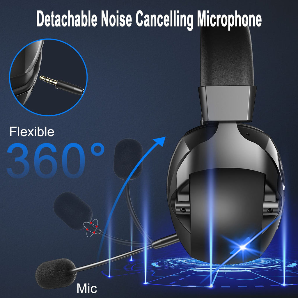 Casque Bluetooth over-Ear avec micro sans fil - 2.4G double mode