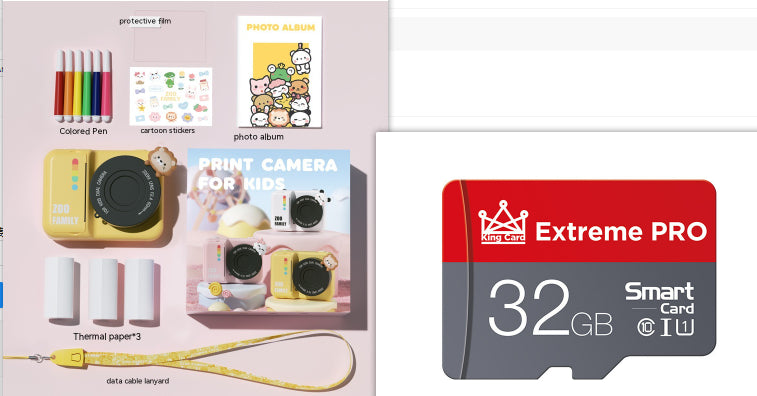 Caméra d'impression numérique Mini pour enfants