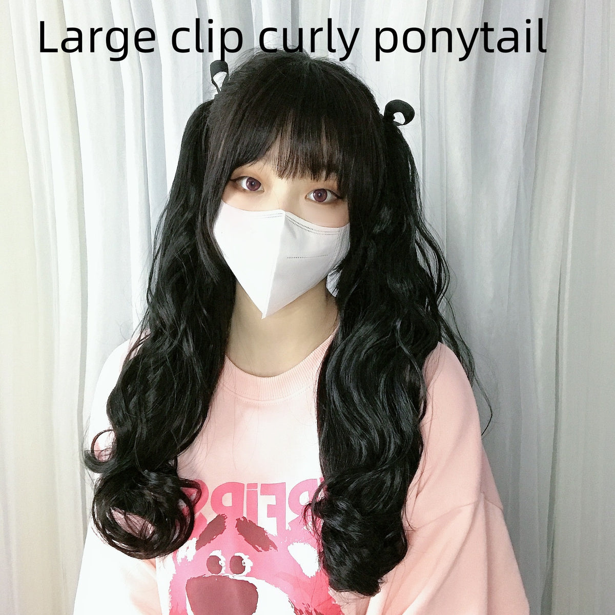 Gros cheveux griffes Wavy cheveux longs bouclés femmes haute queue de cheval