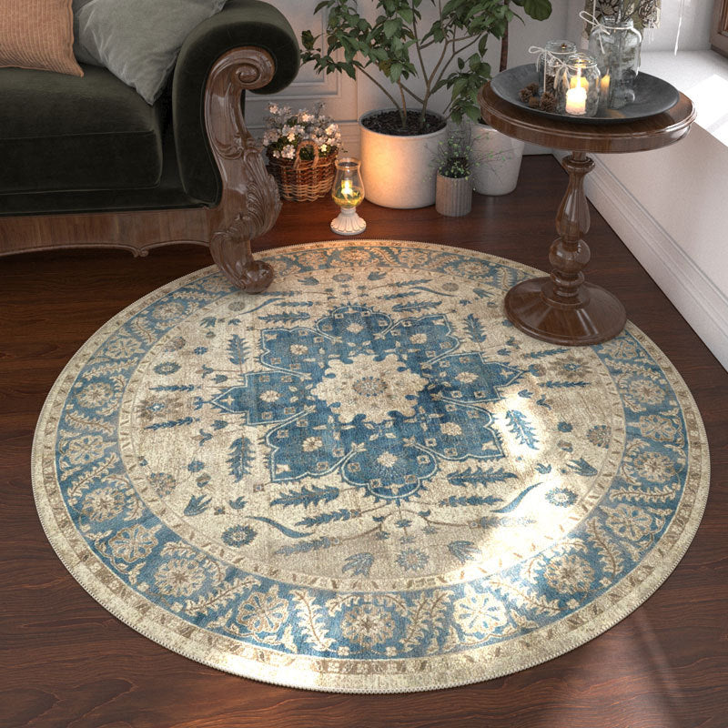 Rug rond de style ethnique bosniaque