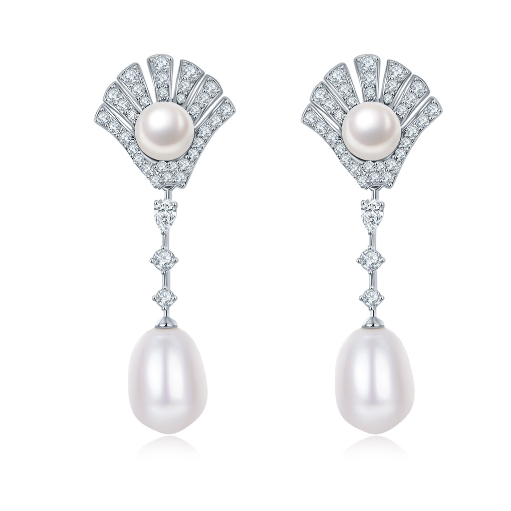 S925 Boucles d'oreilles en perles d'argent sterling
